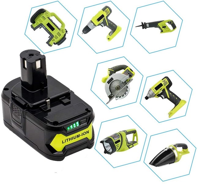 18V Replacement Battery Compatible with Ryobi ONE+ Plus Power tool P102 P103 ... Carousel 2