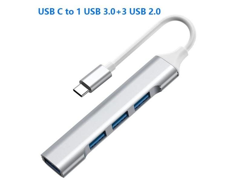 YUCUN USB HUB 3 0 4 Ports USB 3.0 Adapter 5Gbps High Speed Multi USB-C Splitter Carousel 1