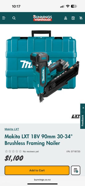 Brand New Makita LXT DBN900 18V 90mm 30-34° Brushless Framing Nailer skin Carousel 9