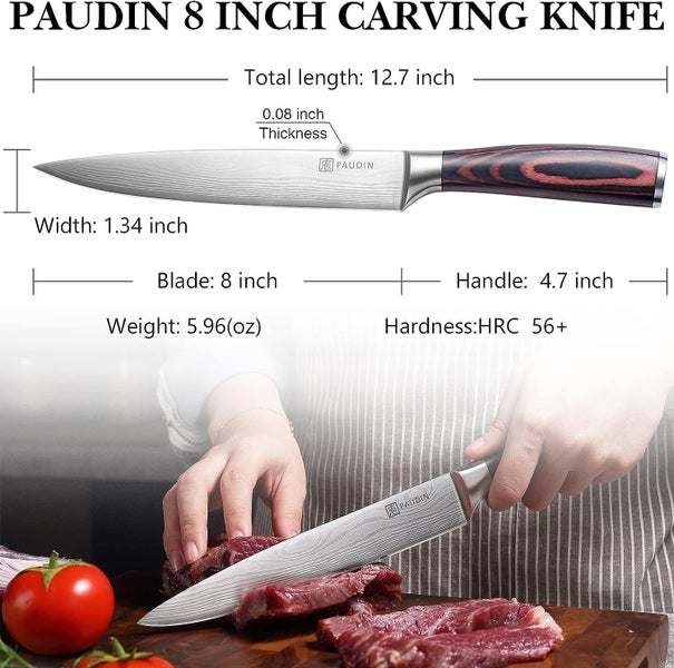 Paudin Chef Knife, Kitchen Knife, Carving Knife Carousel 8