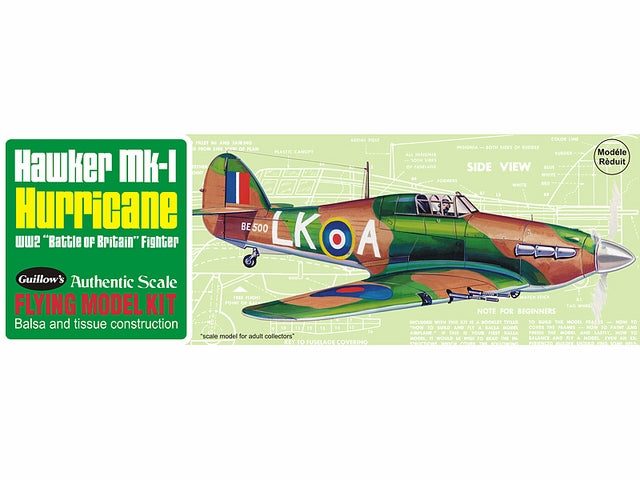 Guillows Hawker Hurricane Laser Cut Model Kit, 419mm WS Carousel 1