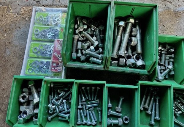 Bolts (Zinc, Galv, SS) and containers Carousel 11