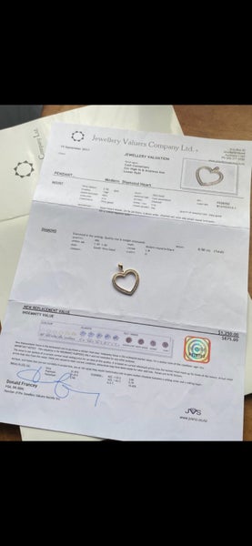 GORGEOUS Solid Gold & Diamond Heart Pendant62863231795203114