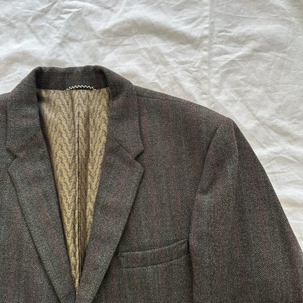 Vintage 1950s Berwick Pure Wool Herringbone Suit NZ Made Carousel 2