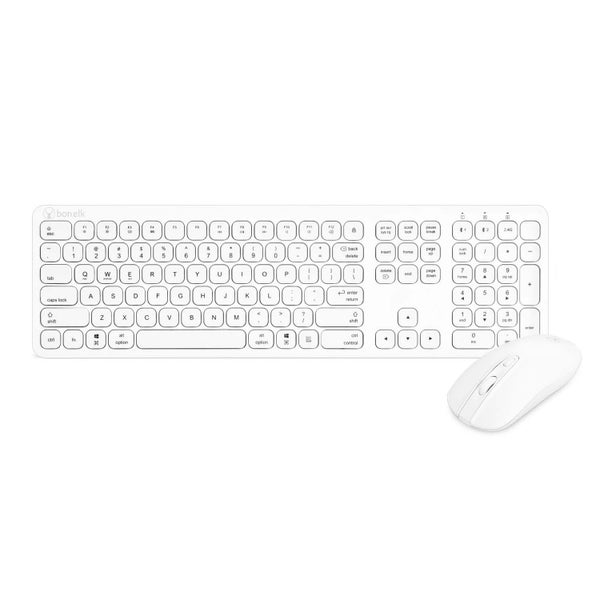 Bonelk KM-447 Slim Bluetooth Wireless Keyboard and Mouse Combo (White) Carousel 1