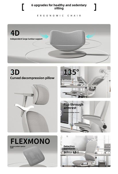 4D Adjustable Ergonomic Office Chair with foot support Carousel 20
