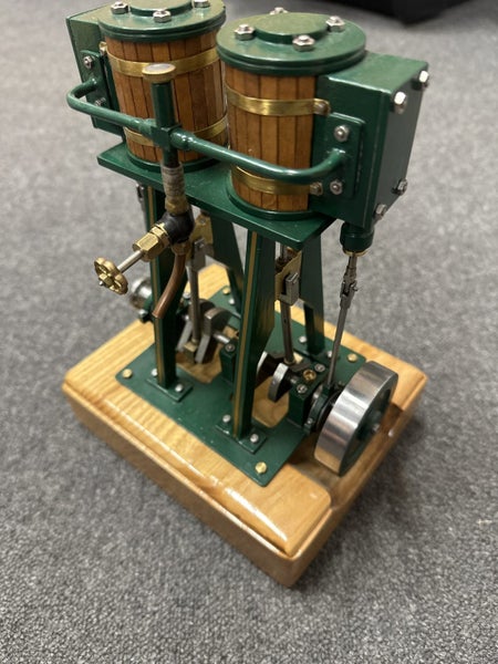 Twin Simple Vertical Marine Steam Engine Model Carousel 2
