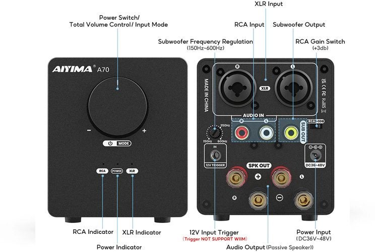AIYIMA A70 300W x 2 Channel Balanced Stereo Amplifier Carousel 2