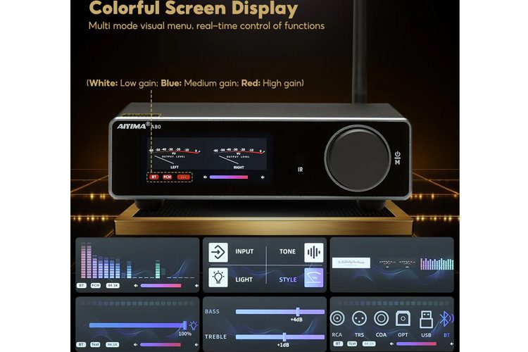 AIYIMA A80 Bluetooth Hi-Res DAC 300W x 2 Channel Amplifier Carousel 2