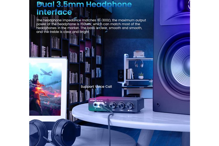 AIYIMA DAC A2 Pro DAC Headphone Amplifier with Bass Treble Controls Carousel 6