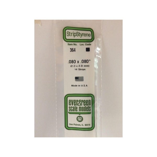 Evergreen Styr Strips .080X.080X24(14) Carousel 1