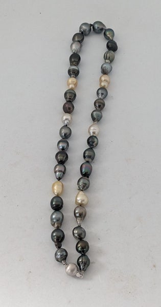 11 - 17. Natural Multi-Colour Tahitian & South Sea Pearl Matinee Necklace Carousel 7