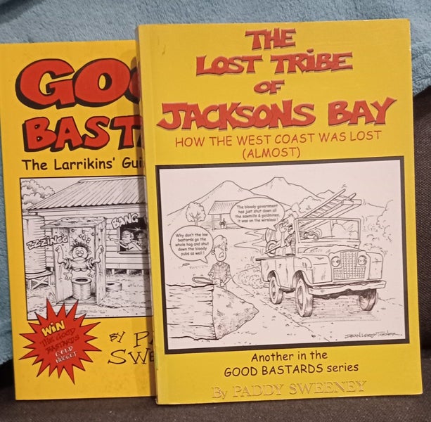Paddy Sweeney books BULK listing Jacksons Bay + Good Bastards Carousel 1