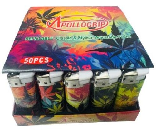 Bulk Deal x50pcs Refillable Lighter Hemp Design64142342128003110