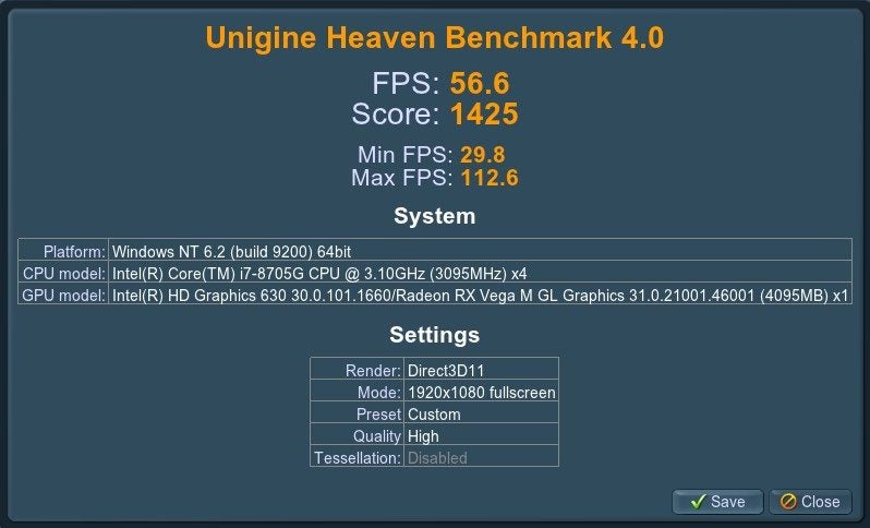 Intel NUC Desktop / Gaming PC, Intel i7 8705G, 16GB RAM DDR4, RX VEGA M GL 4GB62865827466626114