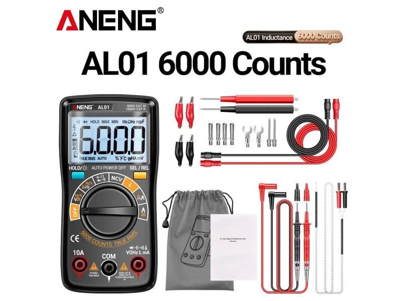 ANENG AL01 L Inductance Digital Multimeters True RMS NCV Handheld 6000 Counts Carousel 1