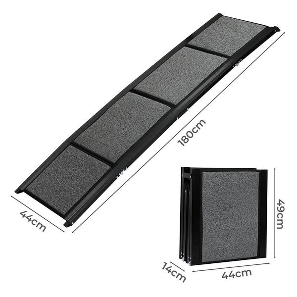 Pawz Dog Ramp For Car SUV Pet Dog Stairs Steps Ladder Travel Foldable Portable Carousel 10