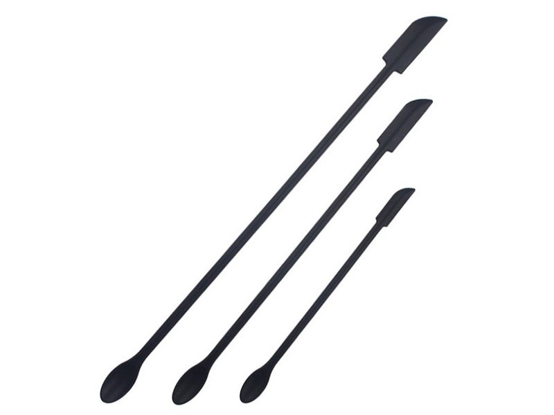 3Pcs Mini Spatula Silicone Spatula Set for Cosmetic Bottle Cosmetic Jar Black Carousel 1