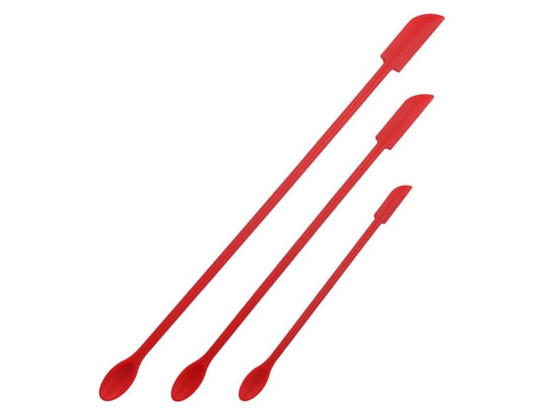 3Pcs Mini Spatula Silicone Spatula Set for Cosmetic Bottle Cosmetic Jar Red Carousel 1