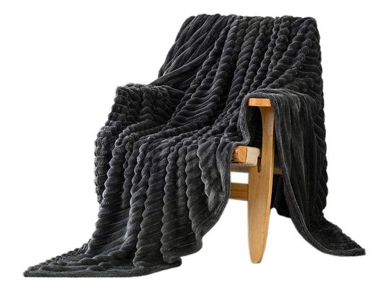 Throw Blanket Couch Fuzzy Soft Plush Blanket Bedroom Bedding Blanket Grey L Carousel 1