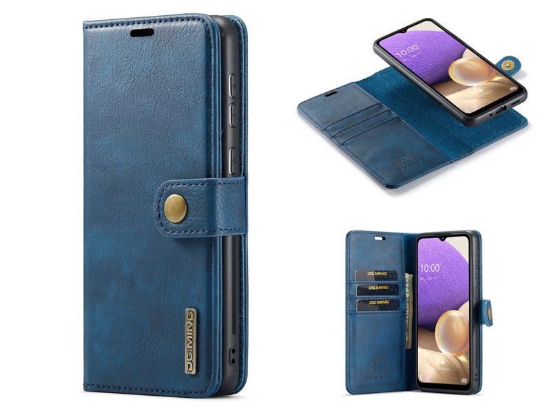 PU Leather Magnetic Detachable Wallet Case Cover for Samsung A33 5G Blue Carousel 1