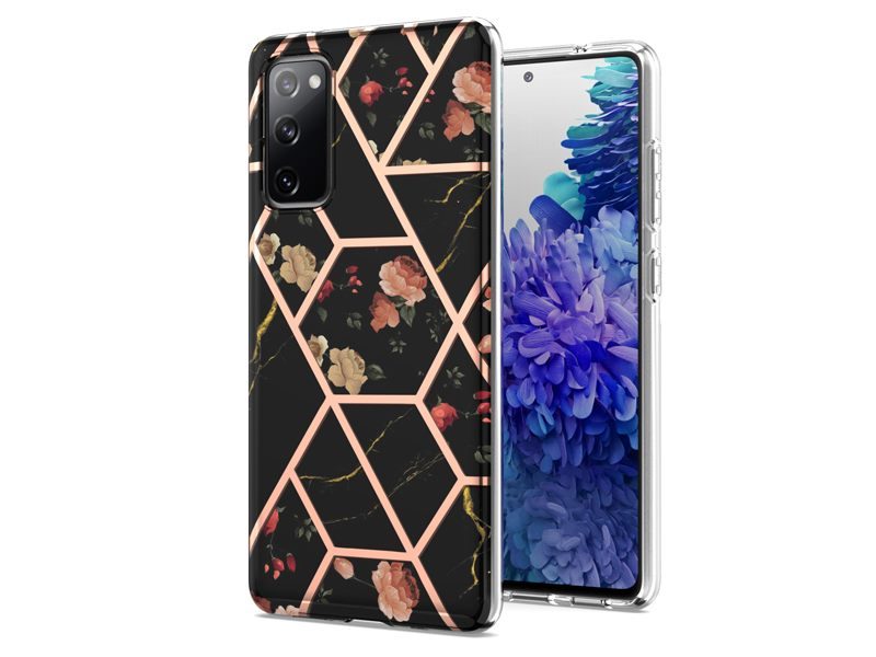 Case Cover for Samsung Galaxy S20 FE Marble and Flower Carousel 1