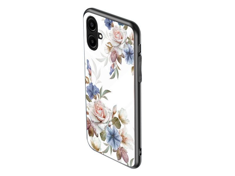 Slim Tempered Glass Case Cover for Samsung Galaxy A06 Flower Carousel 3