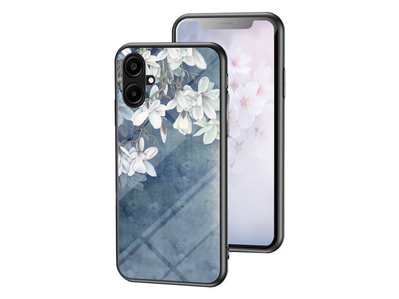 Slim Tempered Glass Case Cover for Samsung Galaxy A06 Flower Carousel 1