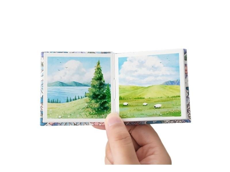 300g Mini Portable Watercolor Book Travel Sketch Paper Fine Grain Kawaii Carousel 2