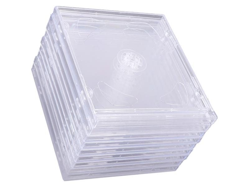 9 Pcs Clear Double Jewel Transparent CD Cases For Portable DVD Holders Carousel 1