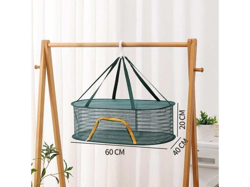 Food Drying Net Anti-mosquito Folding Dry Rack For Herbs Hanging Basket Dryer Carousel 1