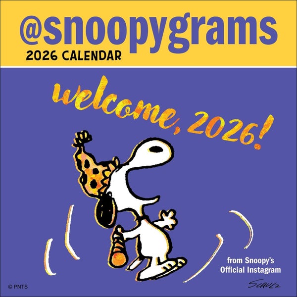 Peanuts: @Snoopygrams 2026 Mini Wall Calendar by Peanuts Worldwide LLC - Carousel 1