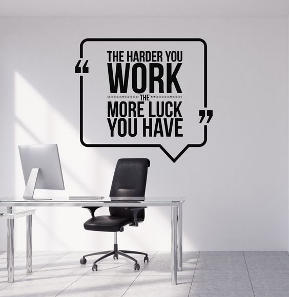 Wall stickers/Wall Decal/harder work office decal/wall art/Office stickers Carousel 1
