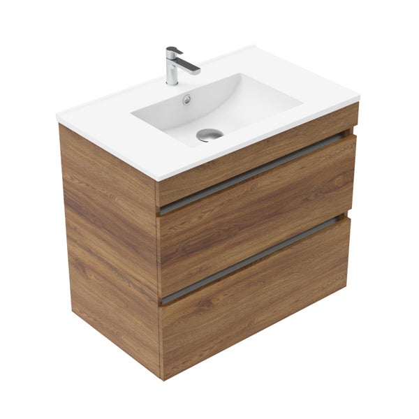 750 BROOKFIELD WALL HUNG 2 DRAWER VANITY IN SOUTHERN OAK Carousel 1