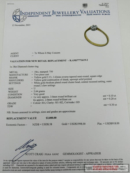 18ct Yellow Gold 0.30ct TDW Diamond Cluster Ring ~ $3,000! Carousel 6