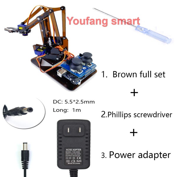Robotic Arm Plank 4 DOF Robot Manipulator Claw SG90 MG90S Robot FOR Arduino Carousel 1