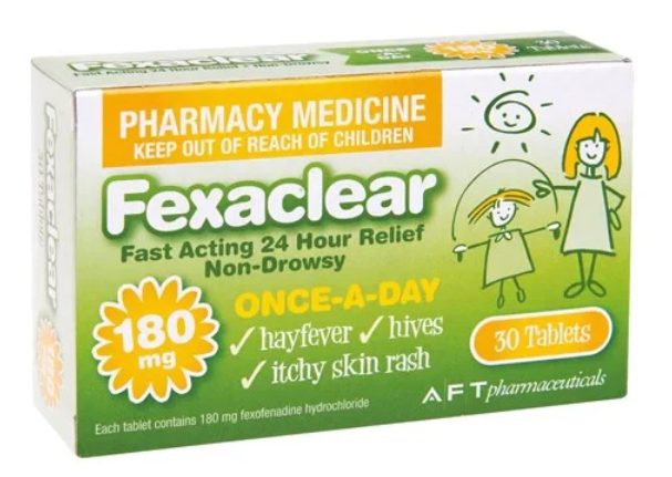 =VALUE= 1x Fexaclear 180mg 30 tablets for allergy (generic of Telfast) Carousel 1