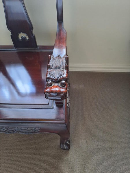 Dining Table and 6 chairs - Beautiful Rosewood with intricate carving.62863844291841111
