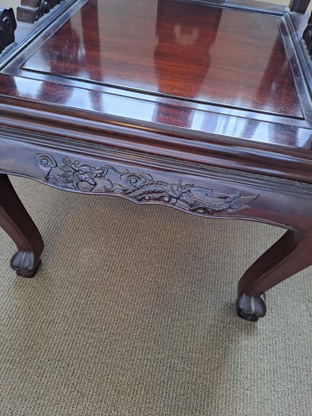 Dining Table and 6 chairs - Beautiful Rosewood with intricate carving.62863844291841112