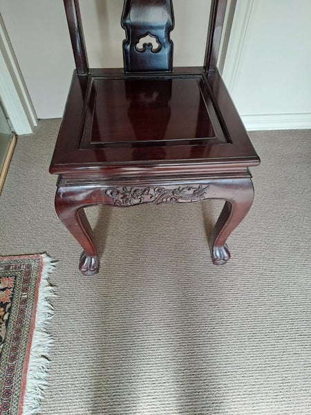 Dining Table and 6 chairs - Beautiful Rosewood with intricate carving.62863844291841114