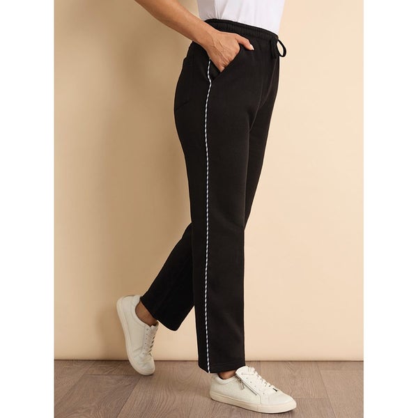 Trim track pants - size 10 - black- cotton mix - look great - feel better629897951365131121