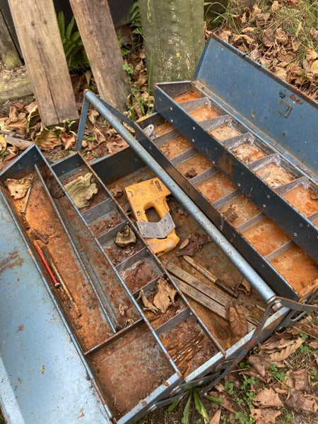 2 xRough old vintage wooden tool box rustic industrial Carousel 13