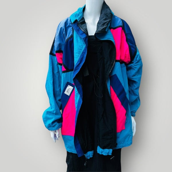 1990s nz vintage / colour block windbreaker / L / made in nz Carousel 1
