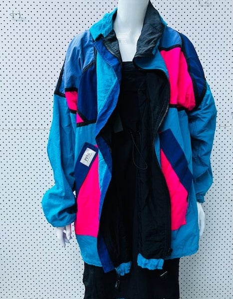 1990s nz vintage / colour block windbreaker / L / made in nz Carousel 6