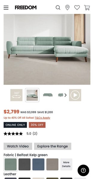 Freedom Fistral 3.5 seat modular sofa62863230467969113