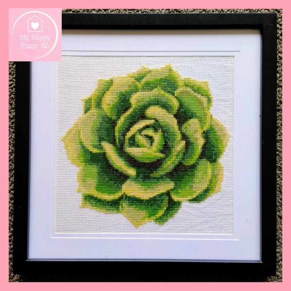 Succulent Cross-Stitch In Frame Carousel 1