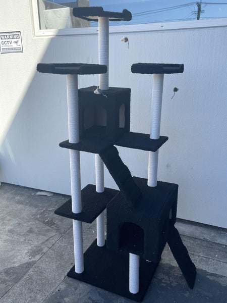 185CM High Cat Tree House Scratching Post Condo - BLACK Carousel 1