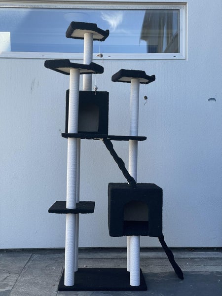 185CM High Cat Tree House Scratching Post Condo - BLACK Carousel 2