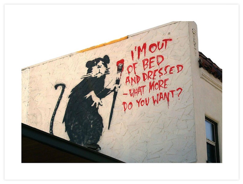Im Out of Bed by Banksy Art Print Carousel 18