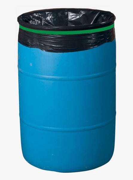 Drum Liners 44 Gallon 200 Liter - Black Poncho - QTY 25 Carousel 2